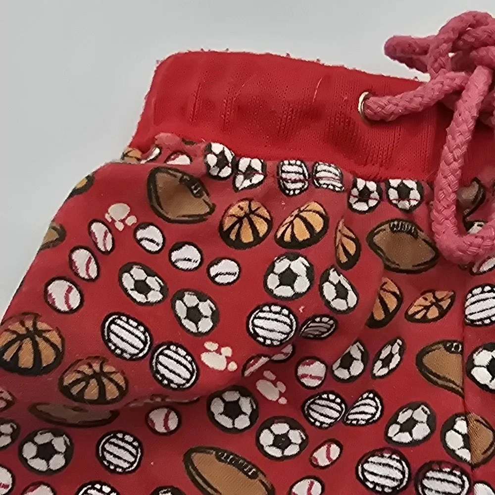 VTG Build A Bear Play‎ Ball Red Blue Athletic Shorts Teddy Clothes Outfit